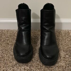 Madden Girl Black Chelsea Platform Boots